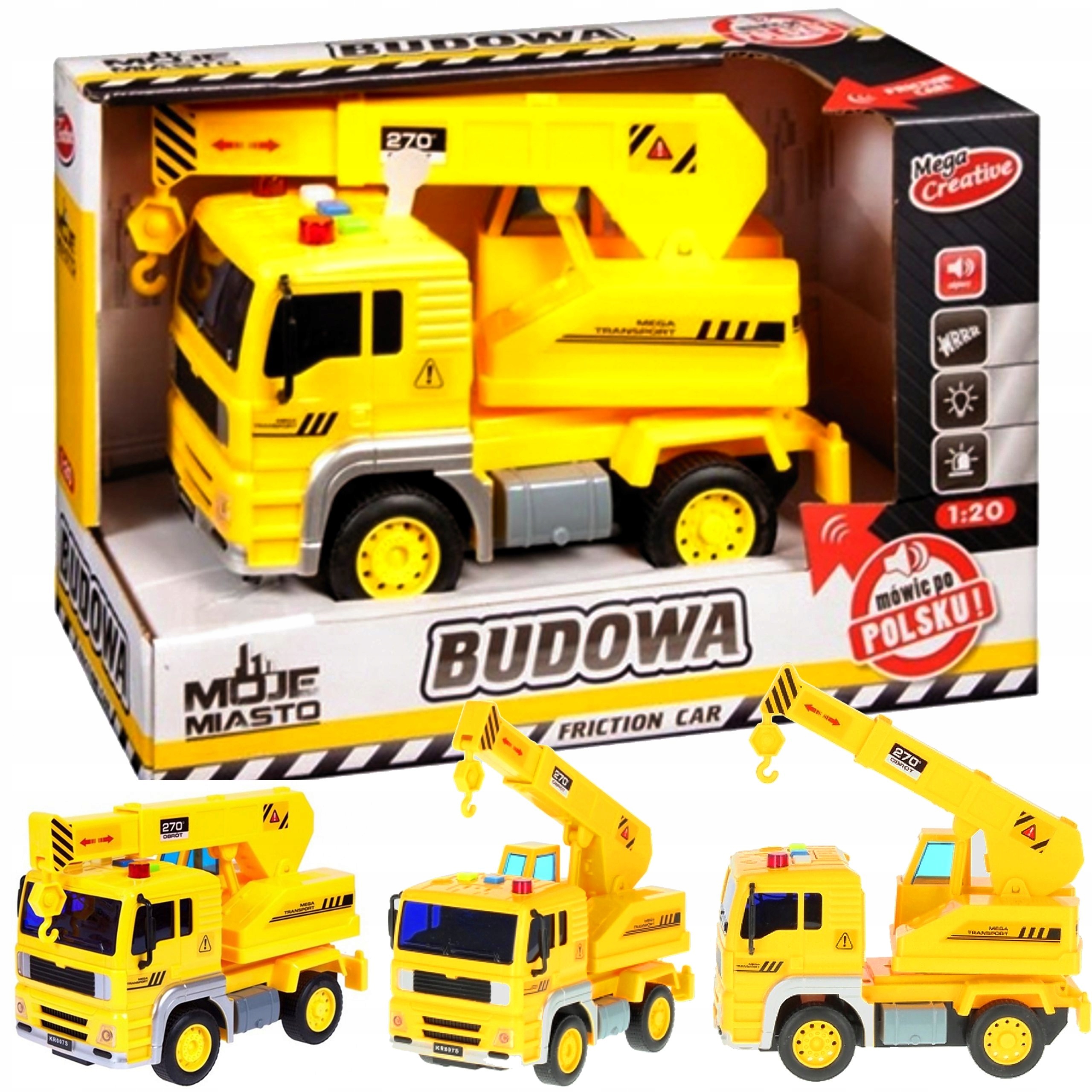 

Creative Moje Miasto Budowa Ciężarówka Dźwig