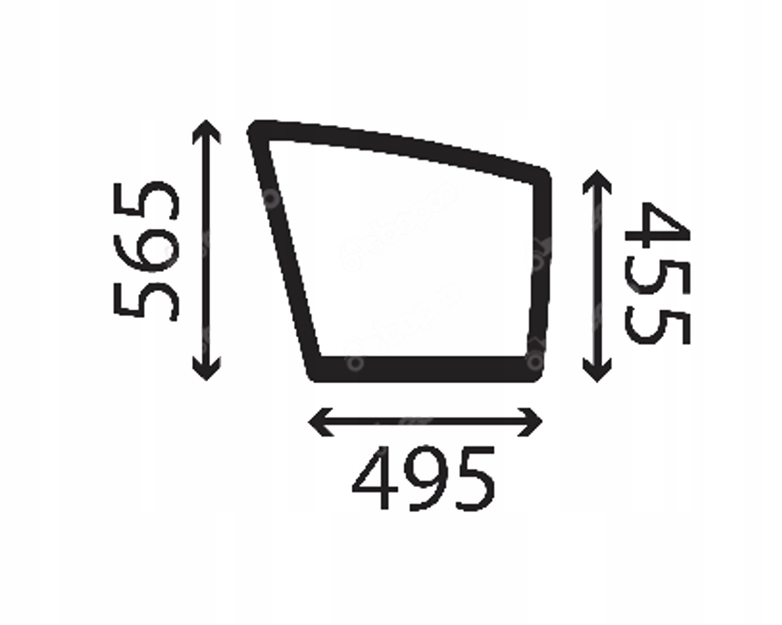 sklo Jcb boční pravé spodní 827/80289