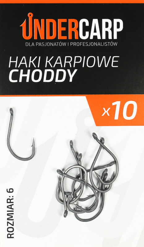 Teflonowe haki karpiowe Choddy Undercarp roz.6