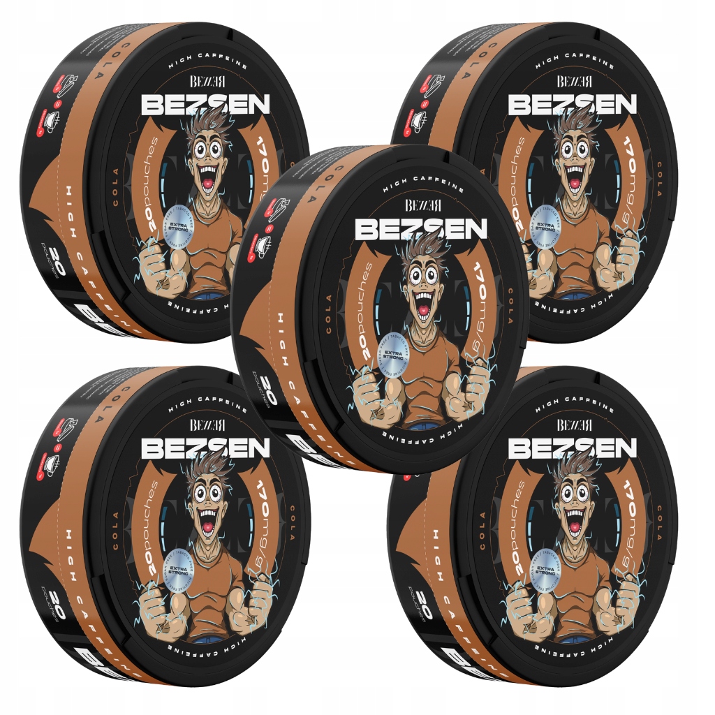 Woreczki z Kofeiną Cola Bez Cukru Bezzer Bezsen 170mg Kofeiny