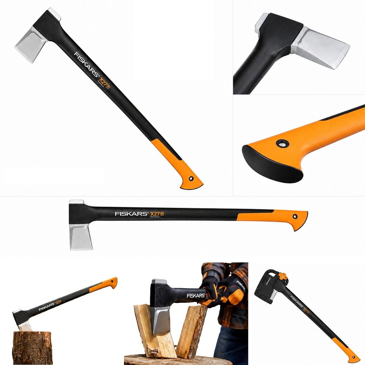 Sekera Fiskars X27 XXL 96 cm na štiepanie dreva Silná, ľahká na veľké kmene