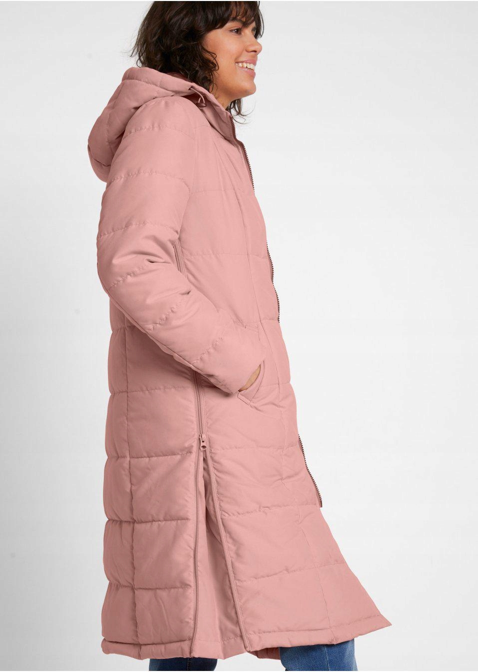 38 Bonprix PIKOWANA KURTKA Z KAPTUREM alb Rozmiar 38