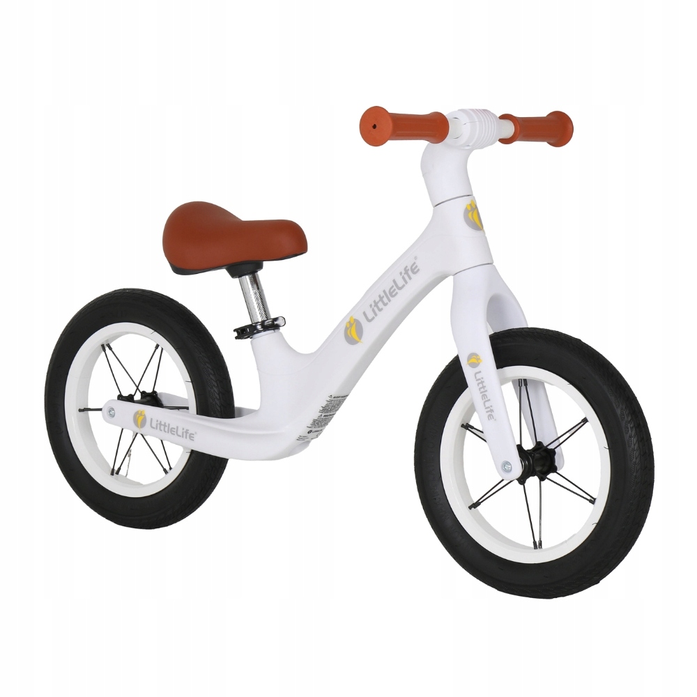 Lekki rowerek biegowy LittleLife Biały pompowane koła