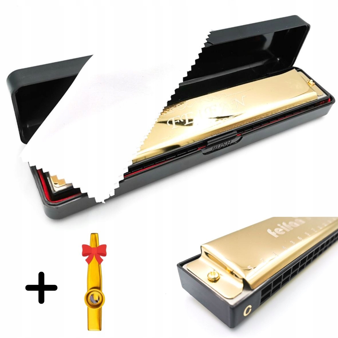 

Harmonijka ustna 24 tremolo Feifan FF-2024 +kazoo