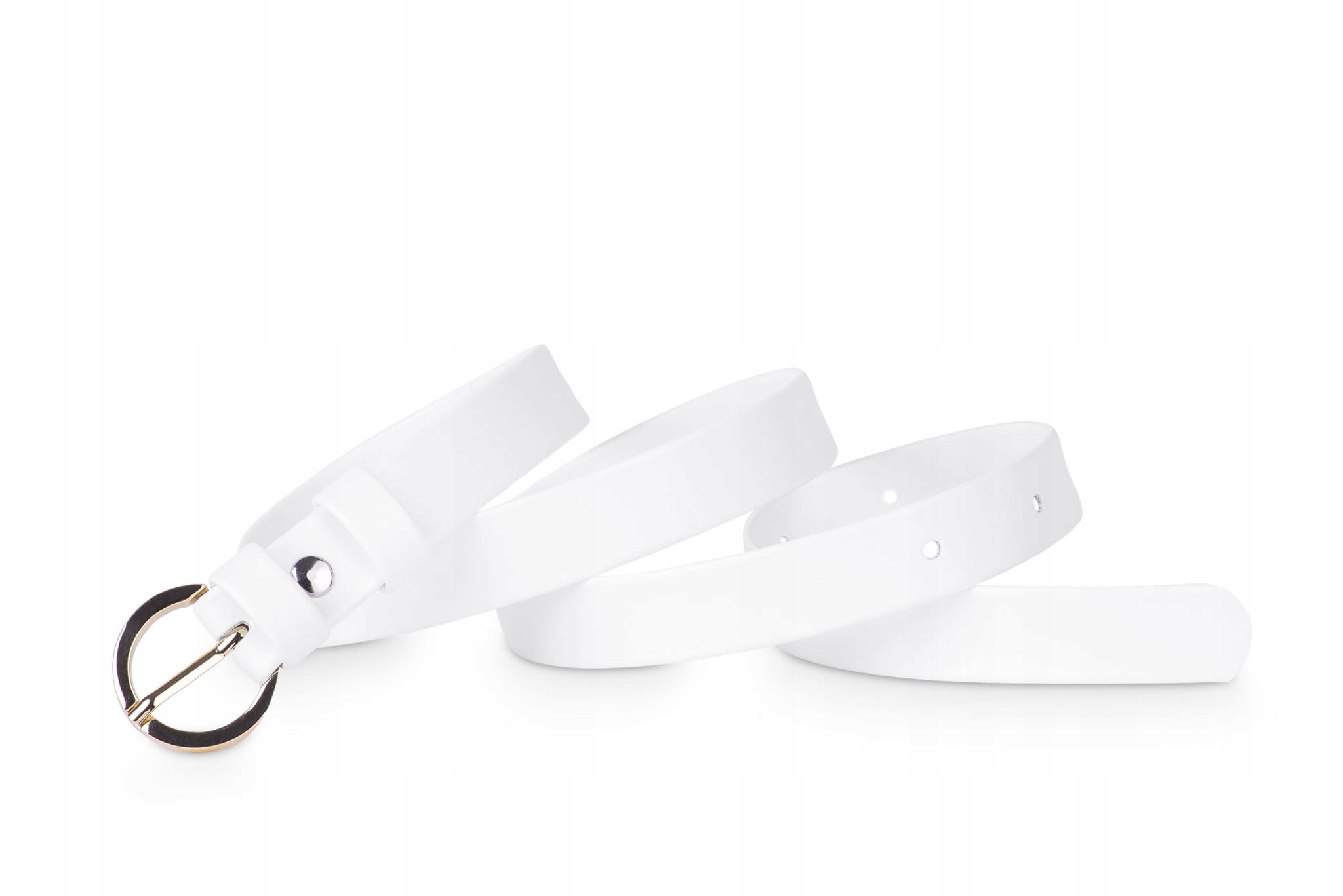 

Pasek damski klasyczny biały mat 2 cm