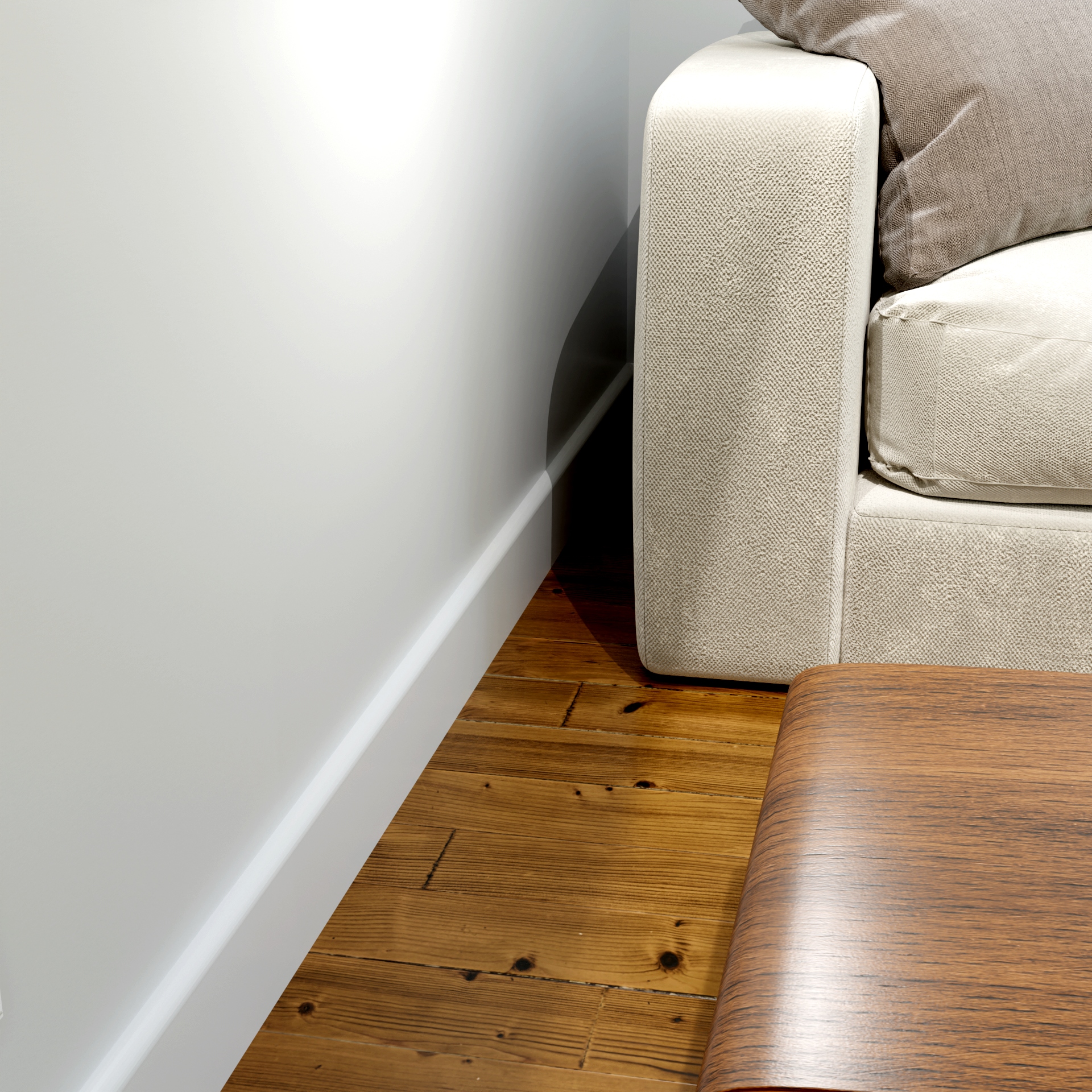 Listwa Przypodłogowa biała LCL-01 7,5cm Poliuretan Wysokość 75 mm