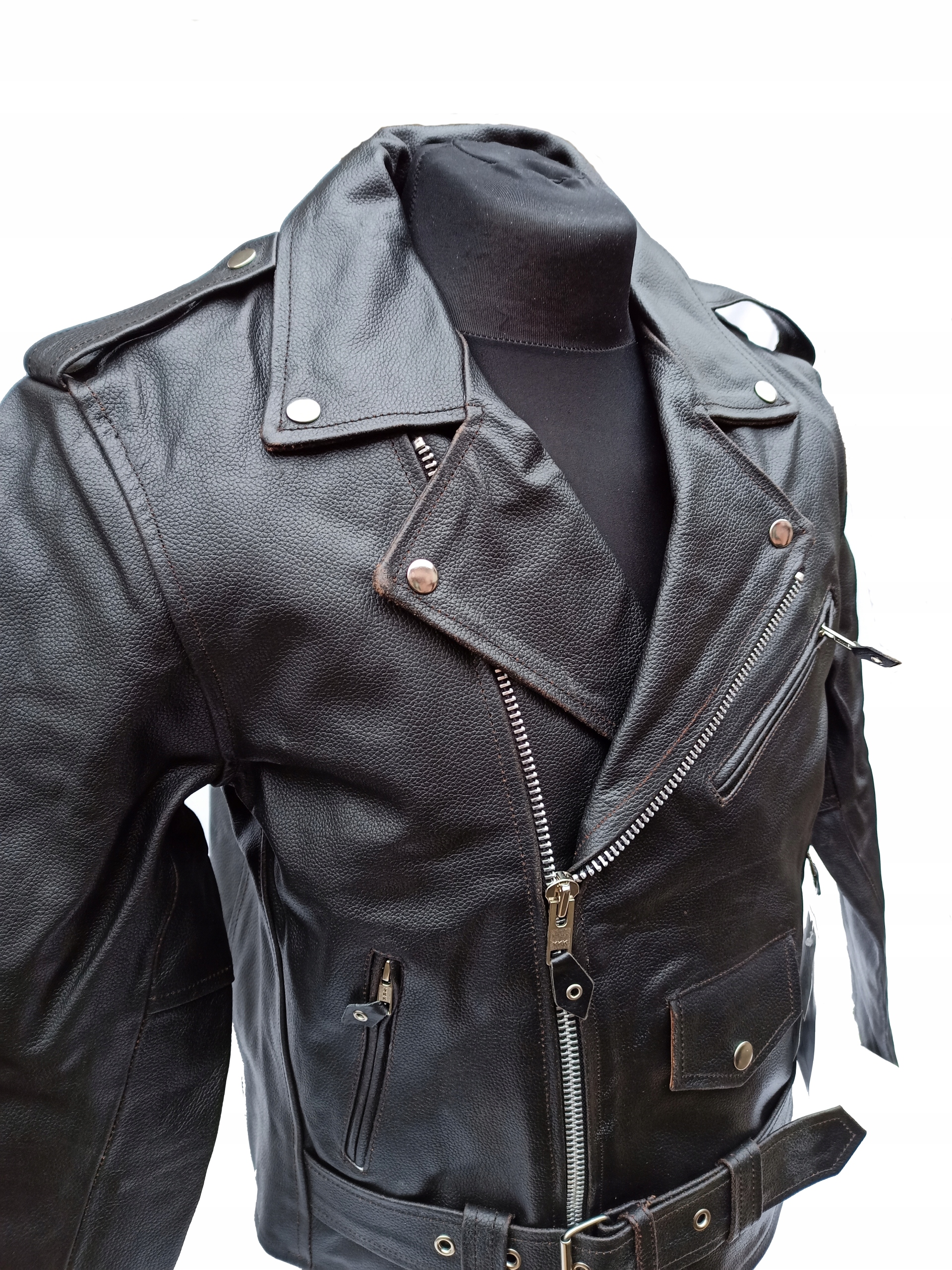 

Ramoneska Motocyklowa Podpinka Skóra Bydlęca 3XL