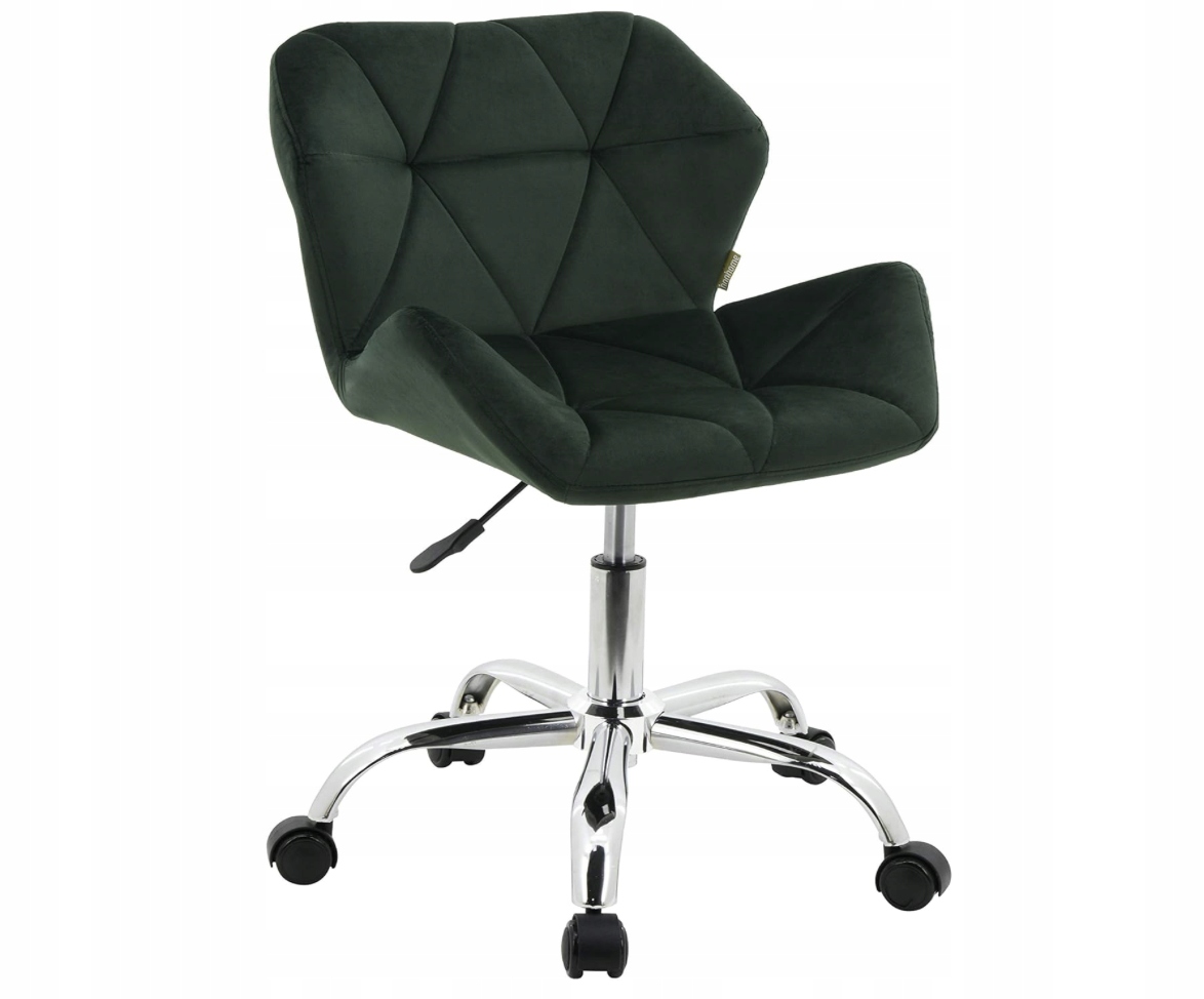 Otočná stolička tmavozelená zamatová 59 x 56 x 74 cm štýlová
