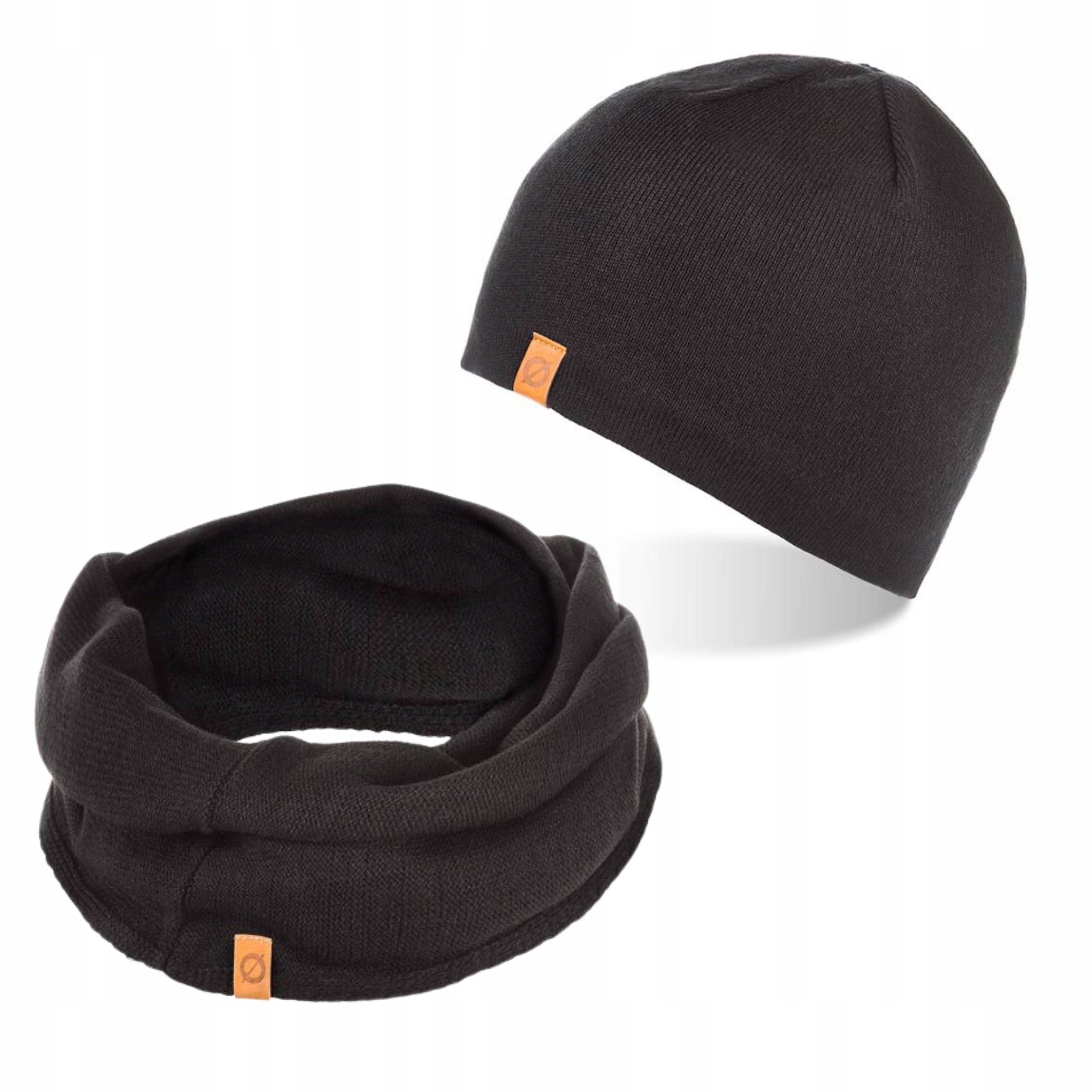 Pánská zimní Čepice skládací šála Nákrčník Brodrene Black 2 v 1