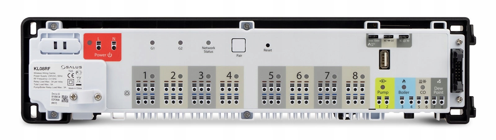 SALUS KL08RF BEZPRZEWODOWA LISTWA STERUJĄCA CENTRALA 8 STREF ZIGBEE + MODUŁ EAN (GTIN) 5060103692682