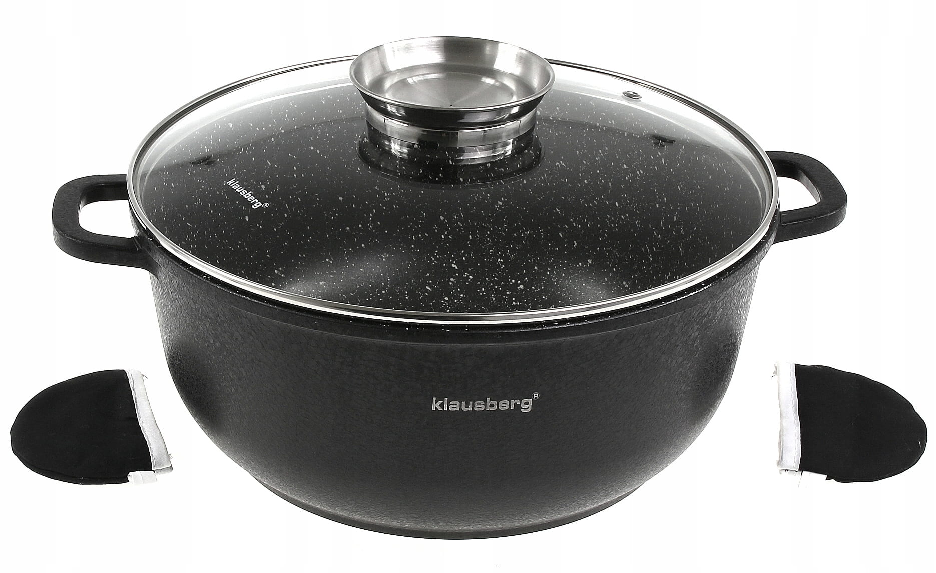 Zestaw Garnków Granitowych 8 el Indukcja Garnki KB Typ powłoki marmurowa