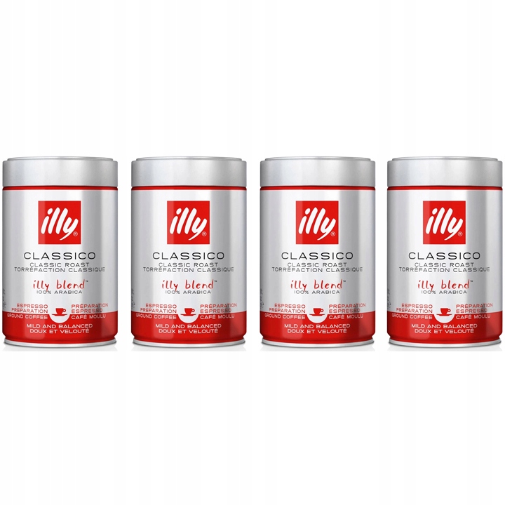 4 x Kawa mielona illy Classico 100% Arabica 250 g