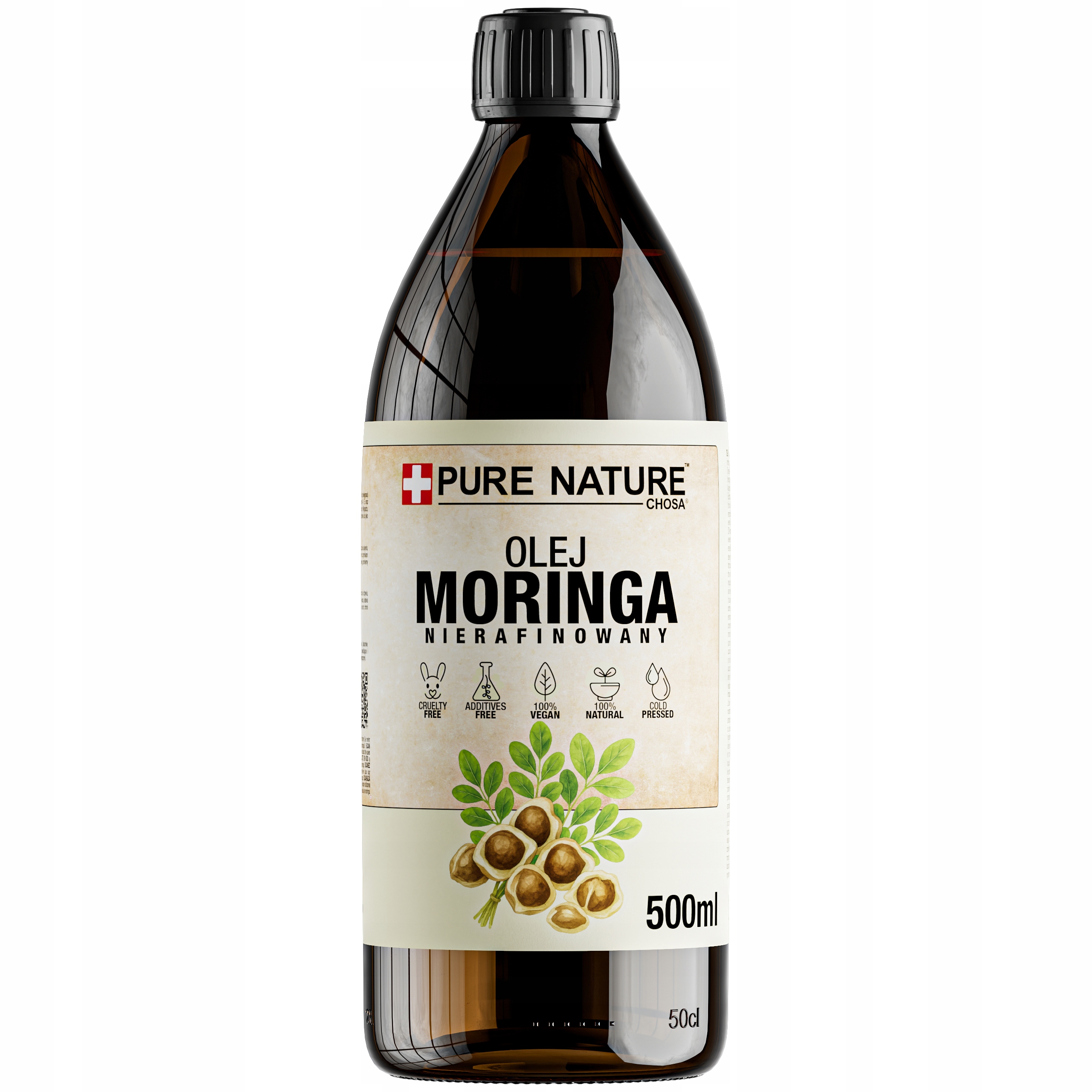 Olej Moringa Přírodní Nerafinovaný Za Studena Lisovaný 0,5 l
