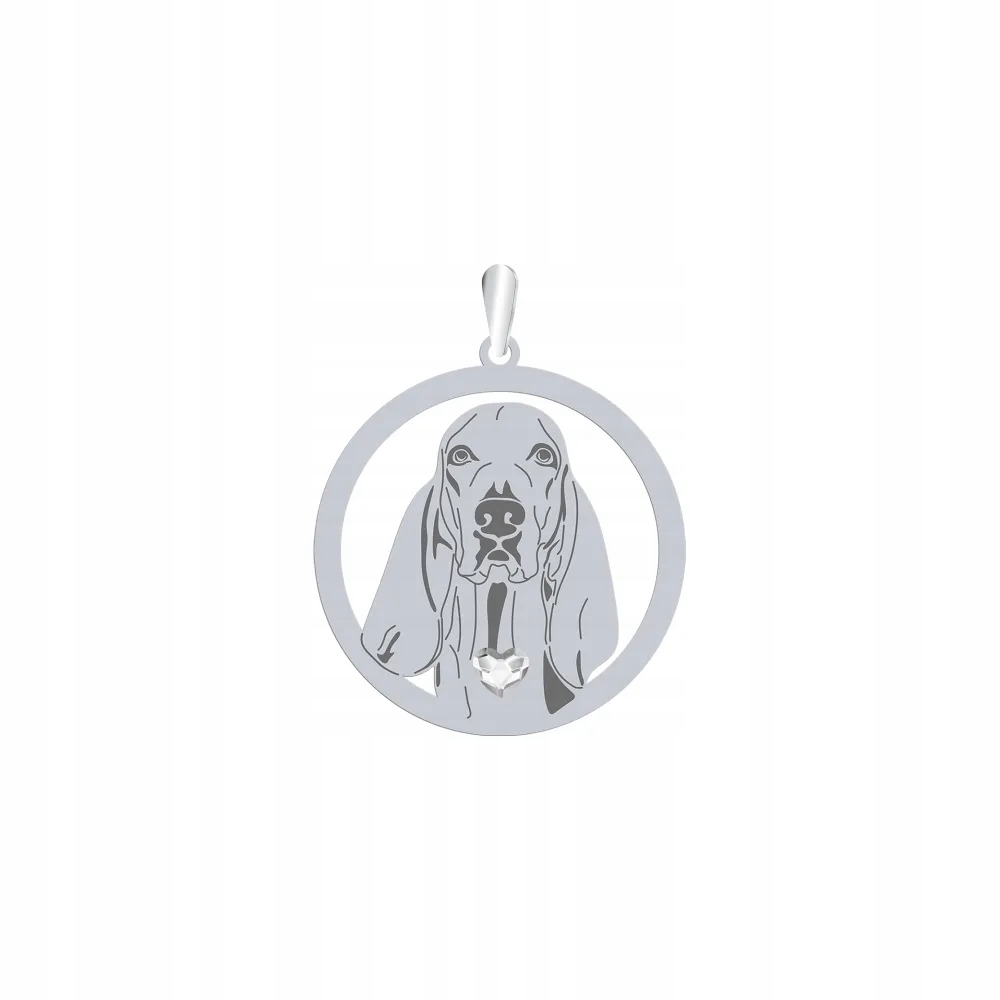 Stříbrný přívěsek s porcelánovým psem 925 Žena Šperky Gravírování Bonus