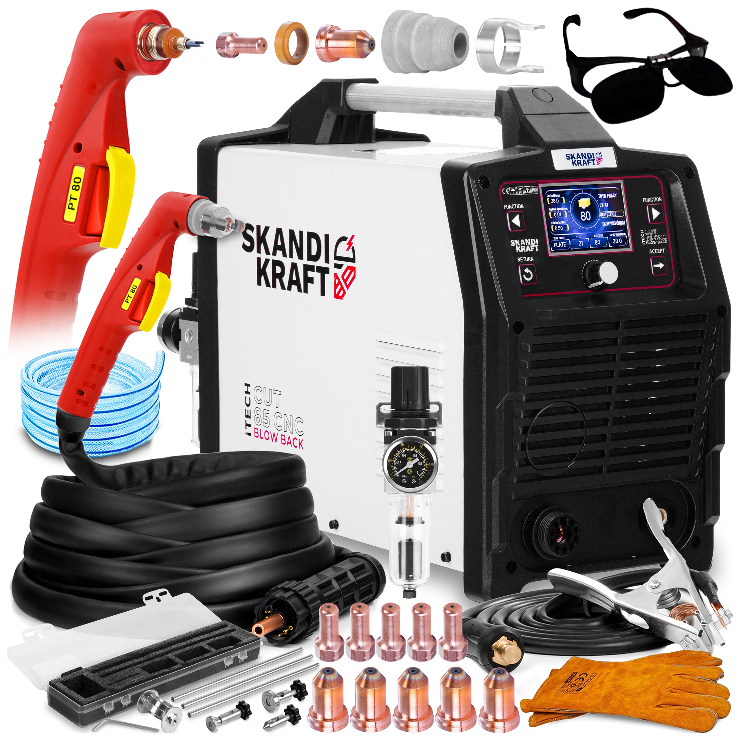 Plazmová Řezačka Plazmová Skandi Kraft Cut 85 Cnc Blow Back 400V 42 MM