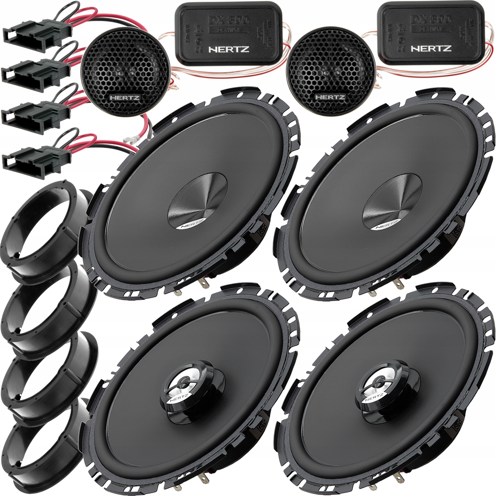 HERTZ GŁOŚNIKI SAMOCHODOWE 165MM DO VW GOLF 6 NEW BEETLE VAG PRZÓD + TYŁ