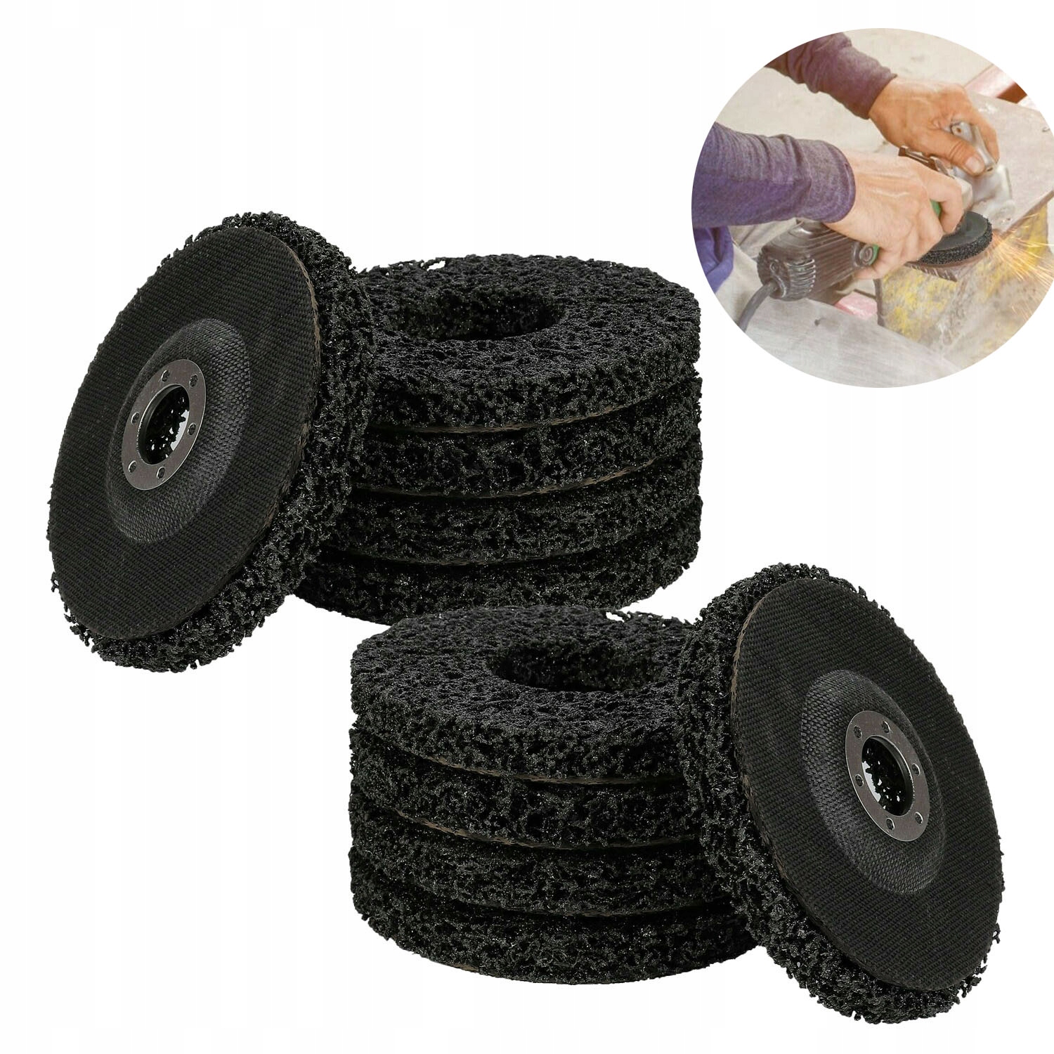 10el Brusný Kotouč Z Netkané Textilie Pro Odstraňování Rzi Dřeva 125 mm