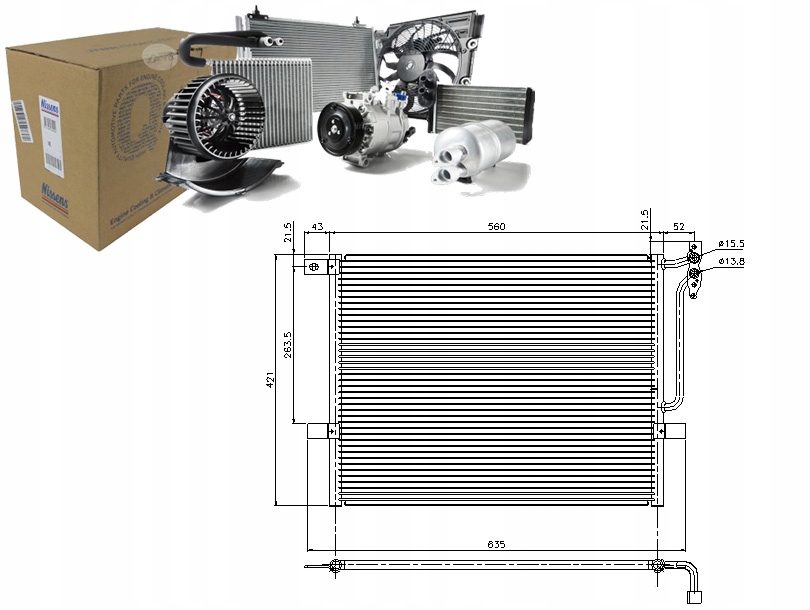 NIS94431 Chladič Klimatizace Bmw 3 (E46), Z4 (e Asistent řidiče #33