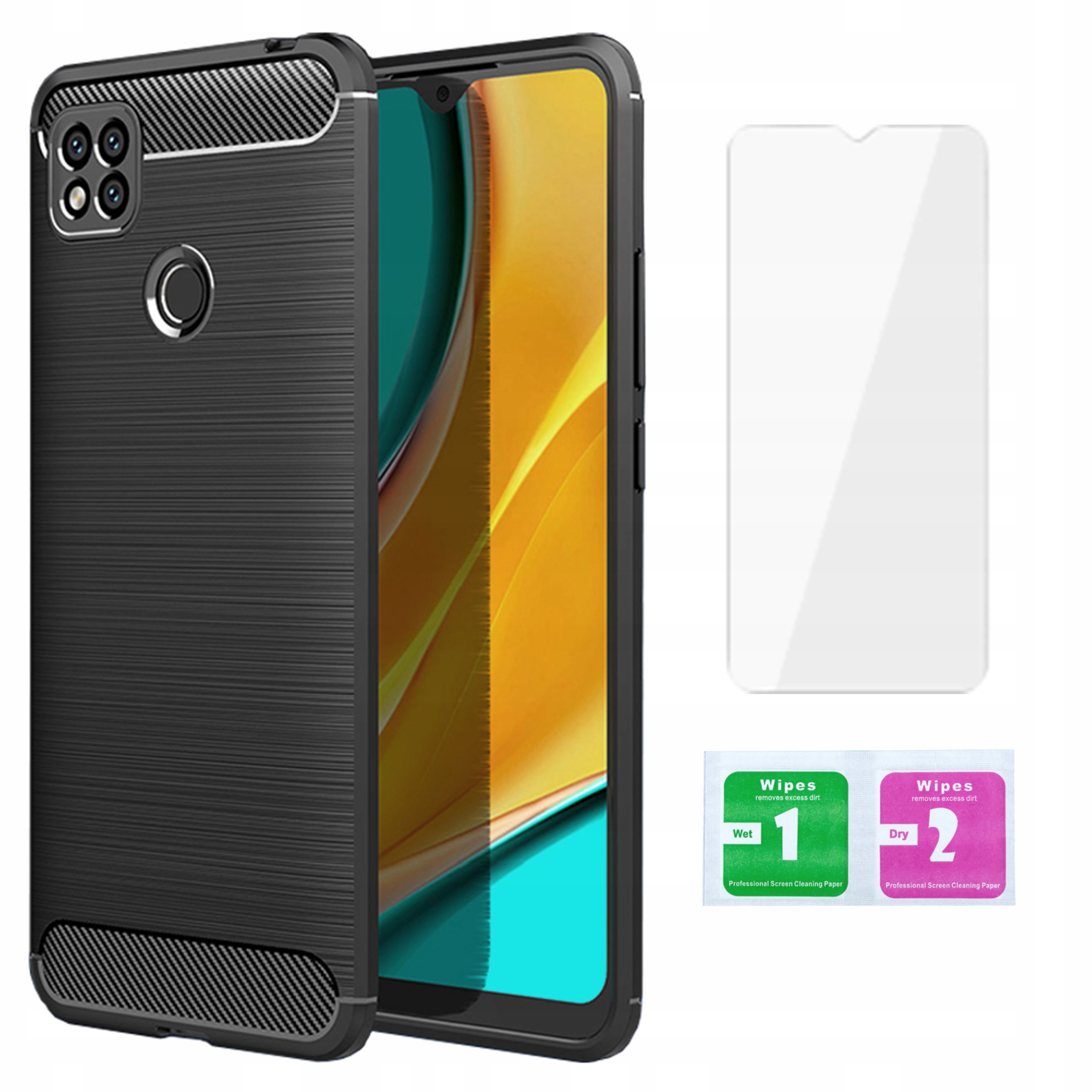 

Etui Pancerne Karbon do Xiaomi Redmi 9C Szkło