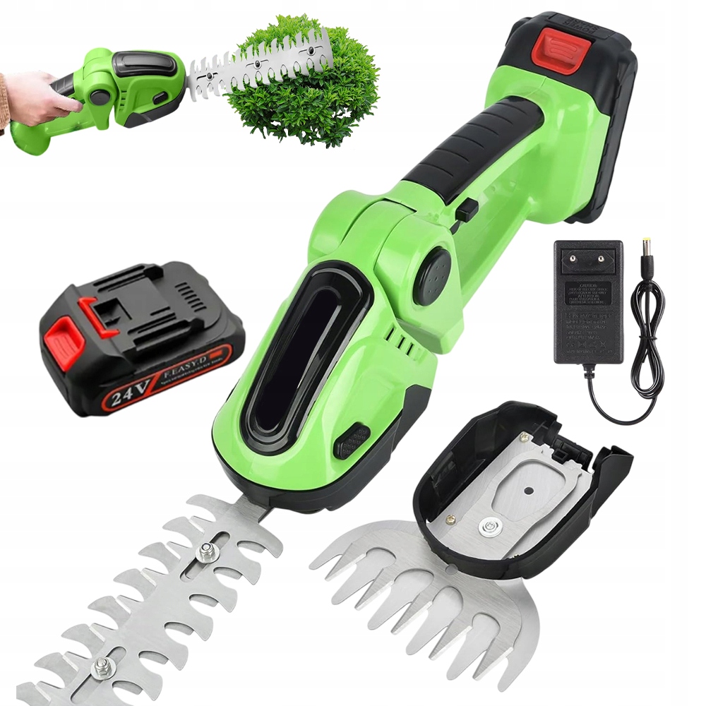 Akumulátorové Nůžky Na Trávy Keřů 2V1 Zahradní nůžky 1500 mAh