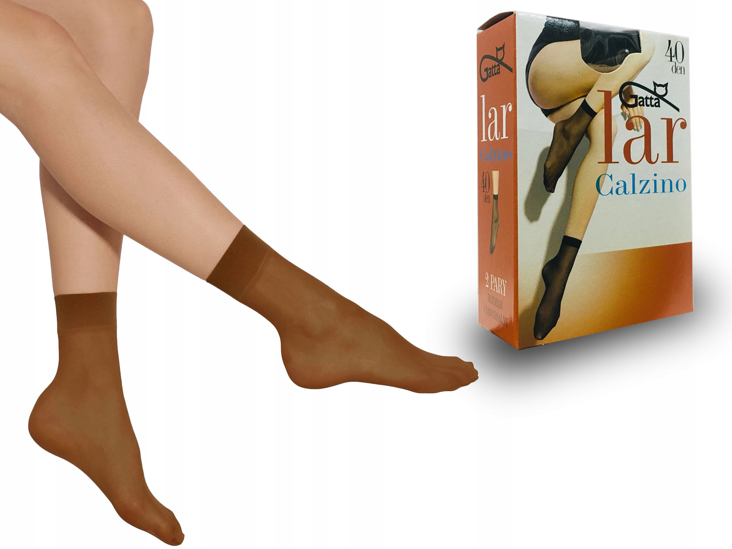 

Skarpetki Gatta Lar 40 den 2 pary, lycra beige uni