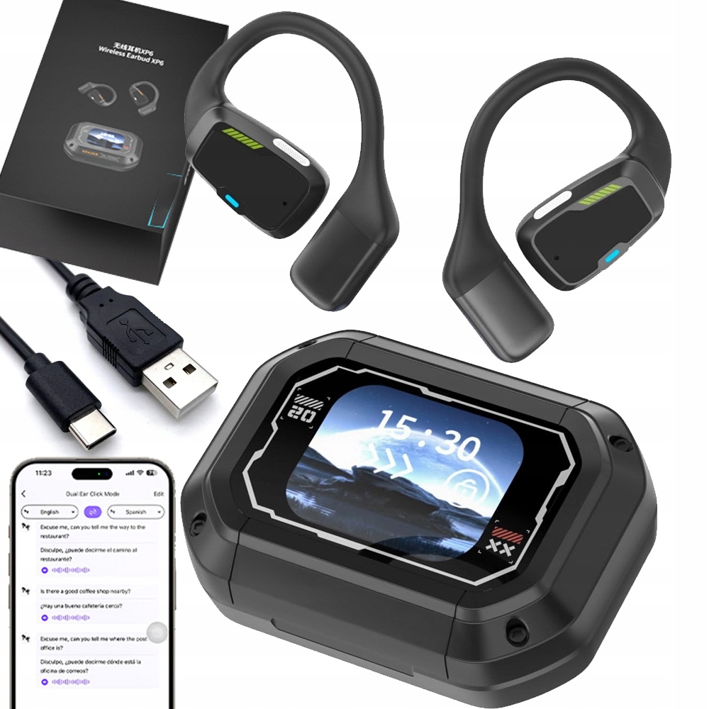 Sluchátka Pro Překlady Překladač Hlasu 135 Jazyků Bezdrátové Bluetooth