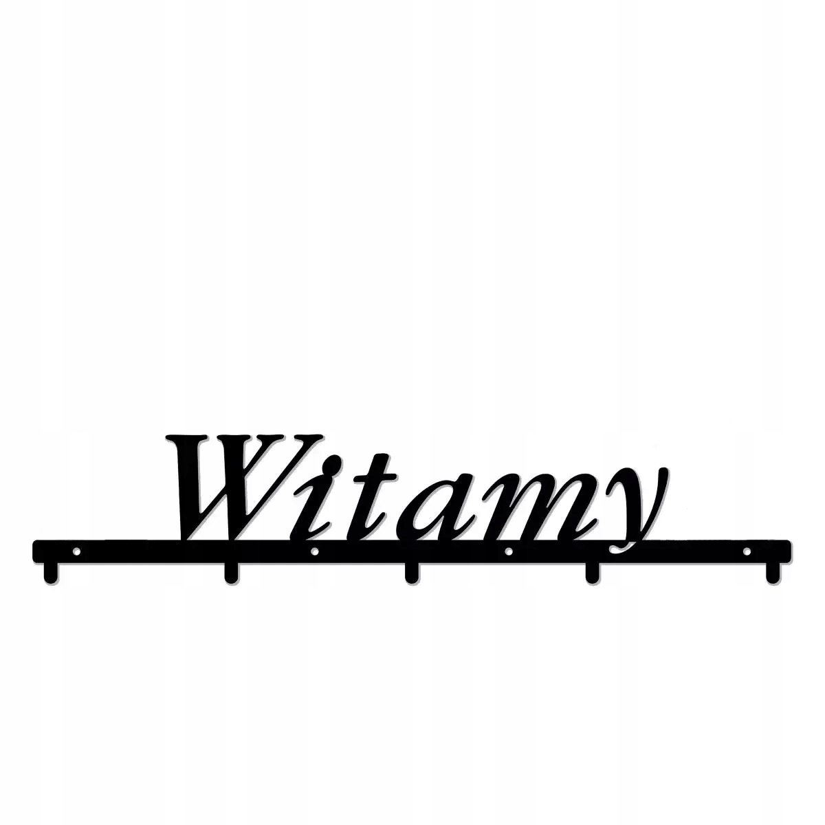 Nástěnný Věšák Na Oblečení 60 cm Pevný Ocel 2 mm Nápis Vítejte