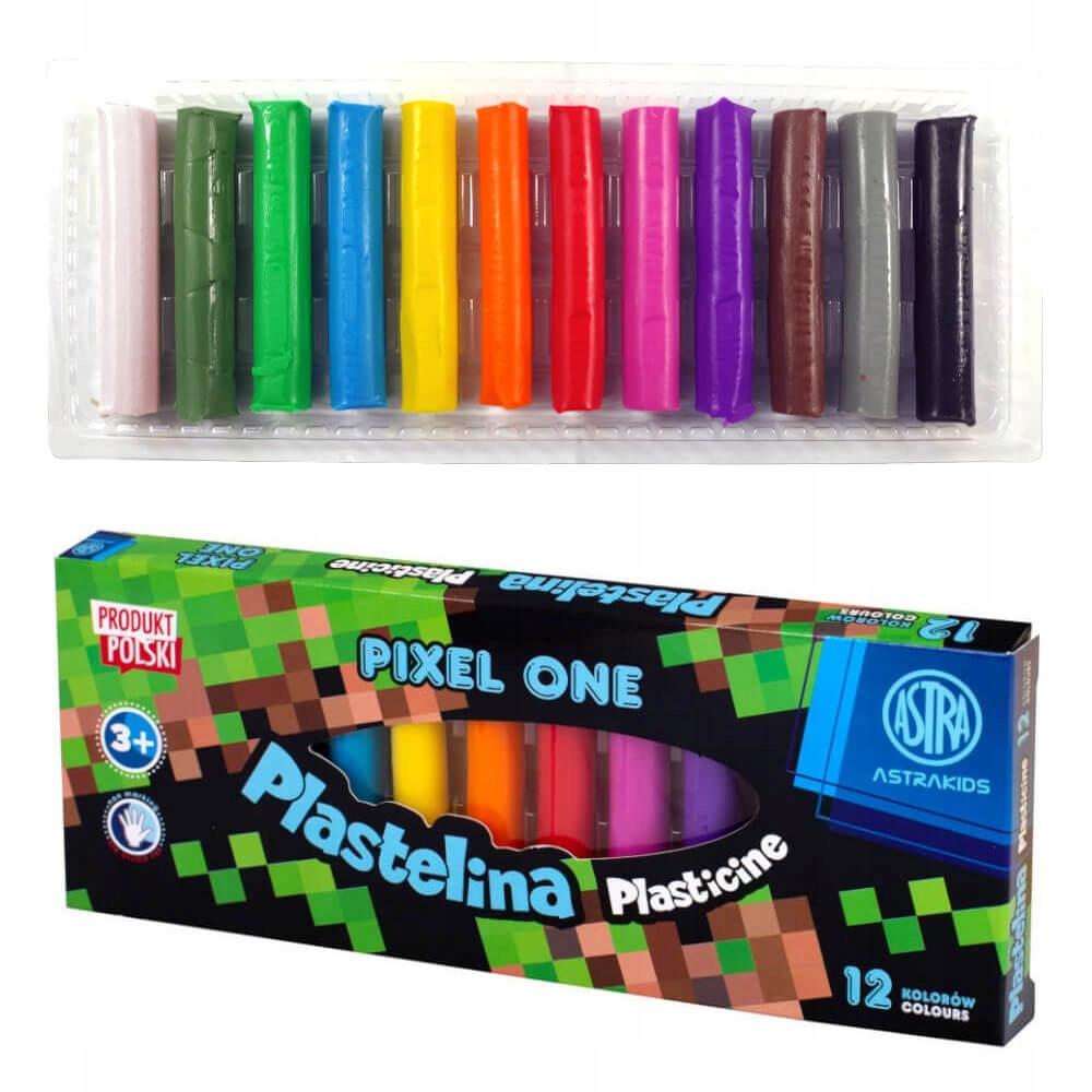 

Plastelina szkolna Minecraft Pixel One 12kol Astra