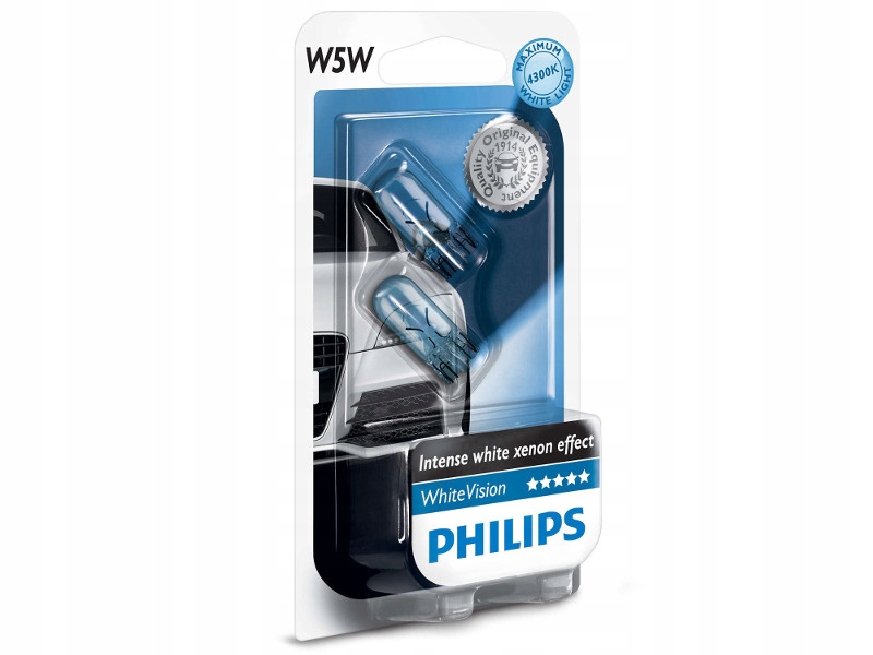 

Żarówki Philips White Vision W5W 12V 5W Komplet