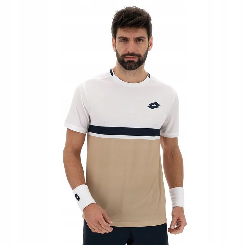 Pánské Tenisové Tričko Lotto Tech V-D1 Tee Men Irish Beige L