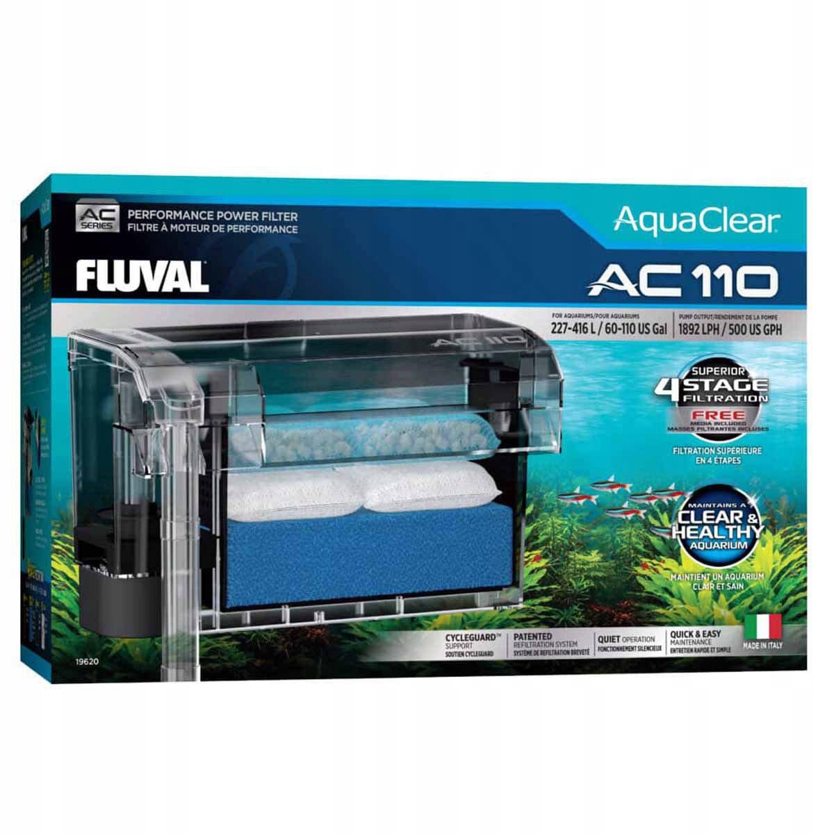 Fluval Aquaclear Ac 110 Závěsný Filtr 1890 l/h 227-416 l