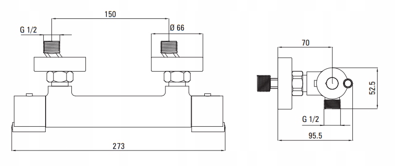 BAT. JOKO CHROM NATRYSKOWA TERMOSTATYCZNA Marka Deante