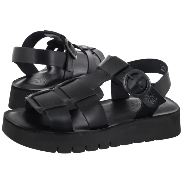 Kožené dámské sandály Fly London Black P145246000 Černé