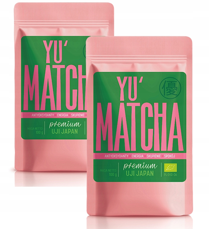 Matcha japońska premium Uji Bio 200g zielona herbata tradycyjna zestaw