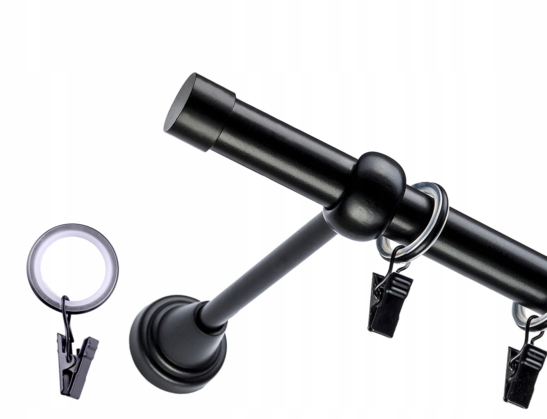 KARNISZ SIMPLE CICHE KÓŁKA POJEDYNCZY 19 MM / 180