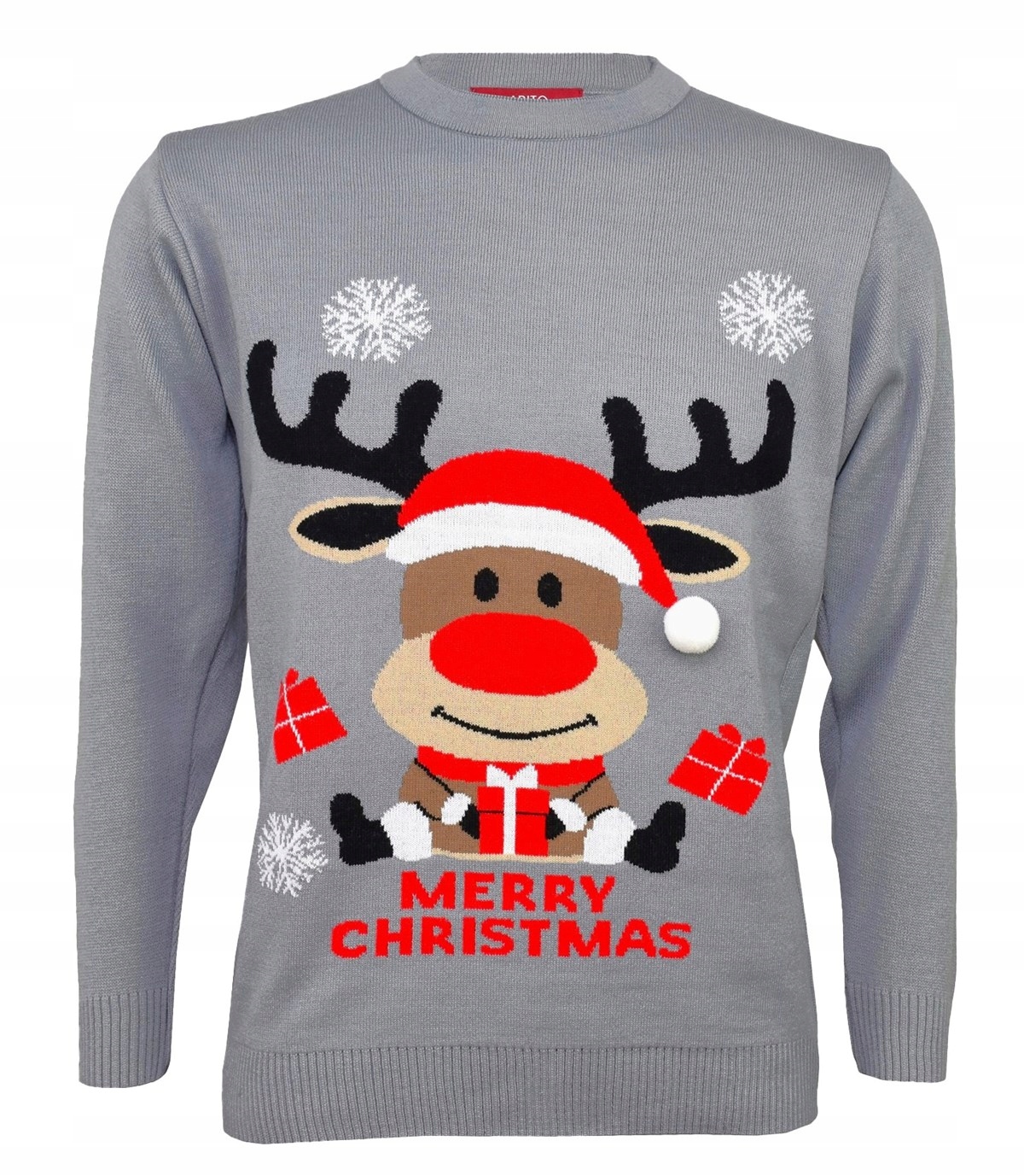 SWIATECZNY SWETER RENIFER PREZENTY SNIEZYNKI SWIATECZNE NA GWIAZDKE XL Marka inna