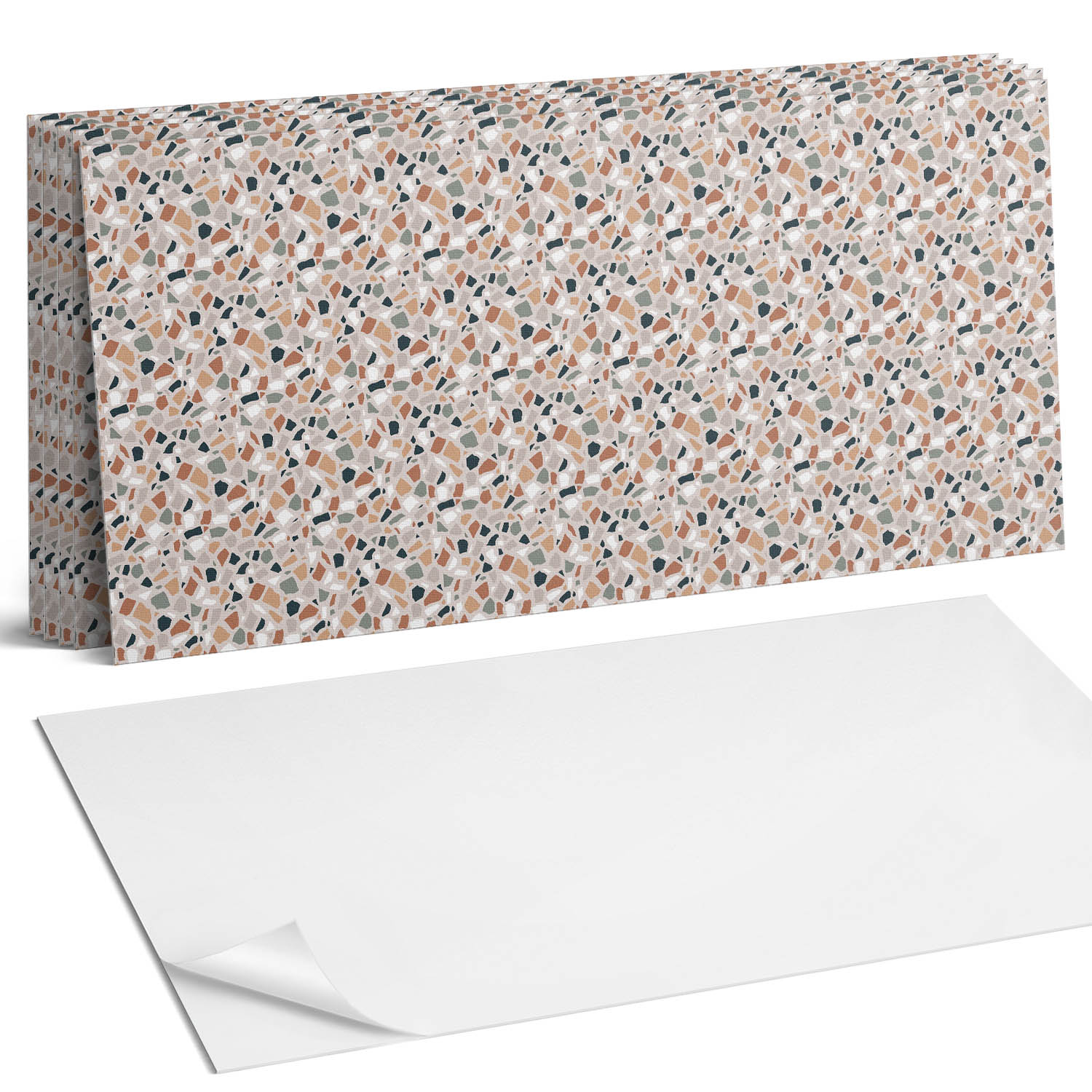 Sada Pvc dlaždic Organický motiv v abstraktním stylu 6 x 60 x 30 cm