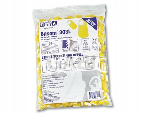 BILSOM 303L STOPERY OCHRONNE DO USZU WOREK 200 PAR