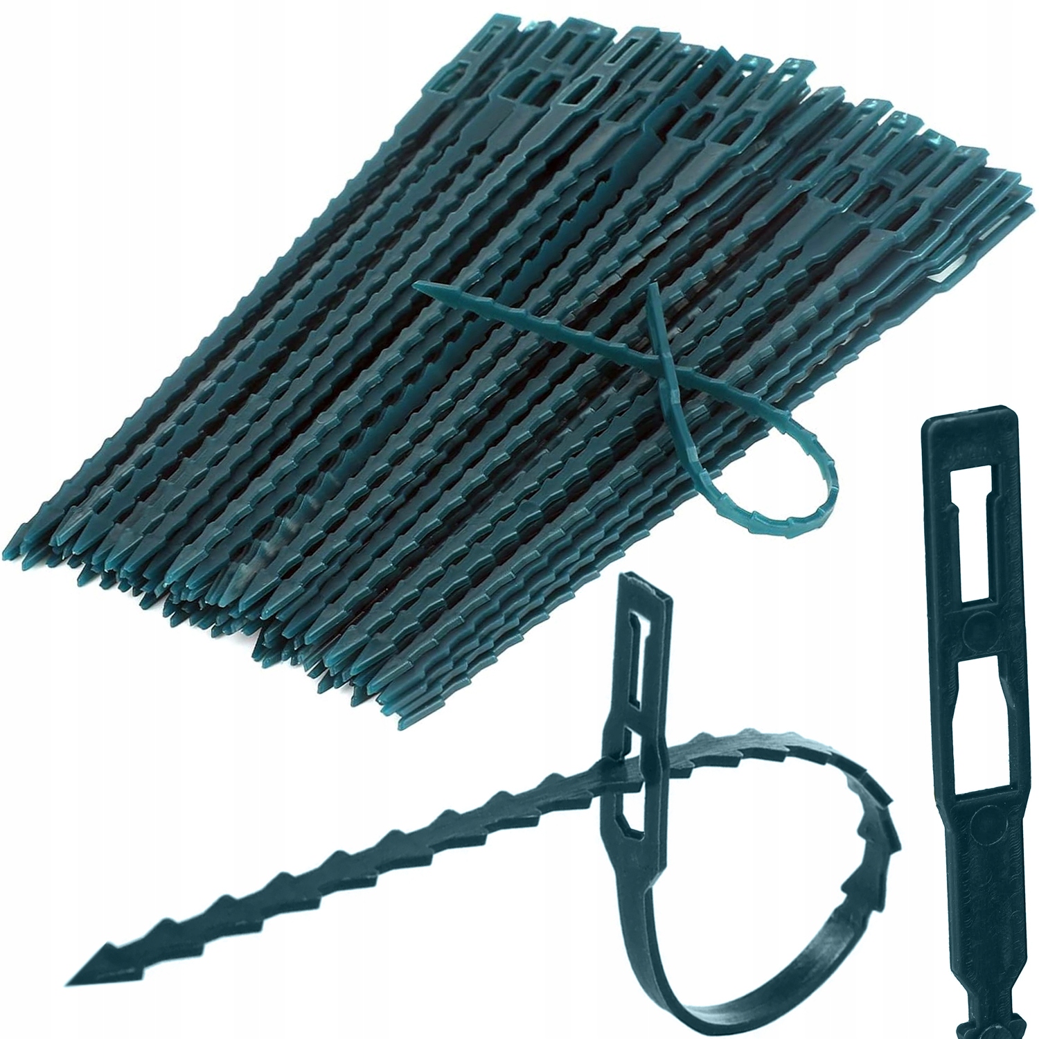 OPASKI ZACISKOWE DO ROŚLIN WIELORAZOWE TRYTYTKI OGRODOWE SPINKI 100szt.