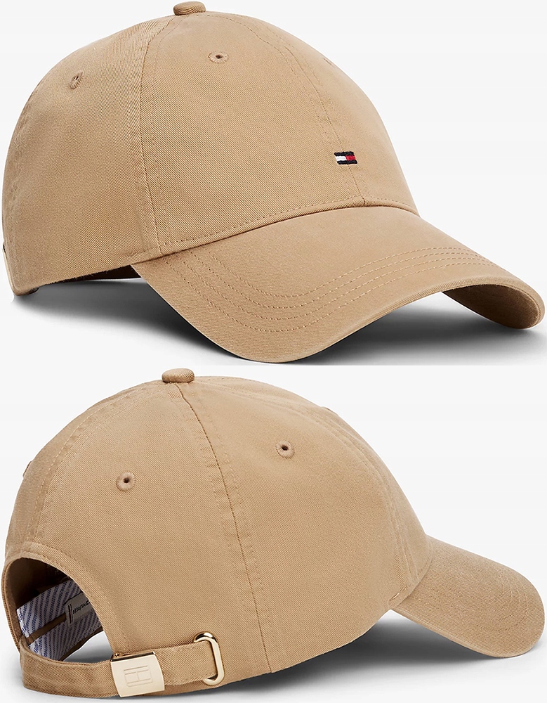 Czapka Z Daszkiem Tommy Hilfiger Classic Cap Flag Beż Safari Uniwersalna