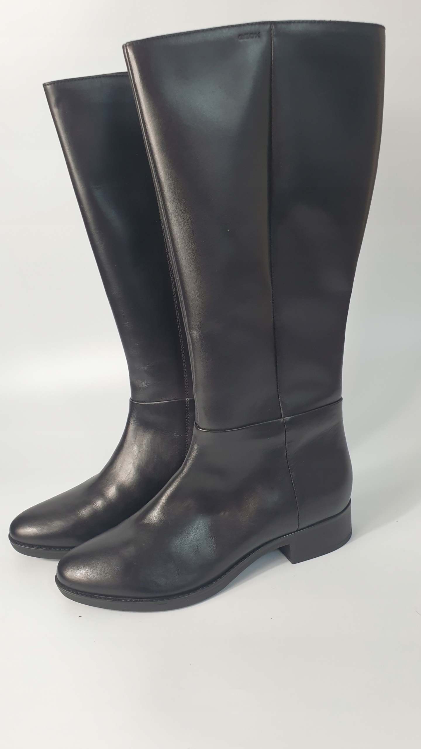 Geox Dámské Kozačky Černé Kožené Kancelářské Boty Na Zimu 41