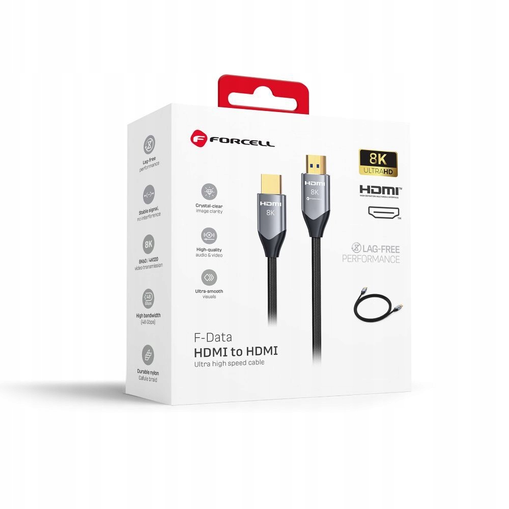 Kabel Hdmi 2.1 Forcell Cafule 8K 60Hz 4K 120Hz – Ultra High Speed