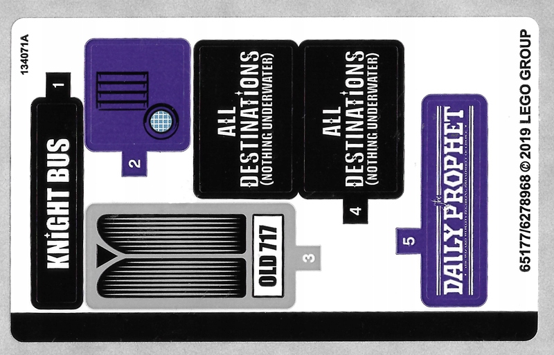 

Lego 75957stk01 Potter Naklejka z Zest. 75957 (2g)