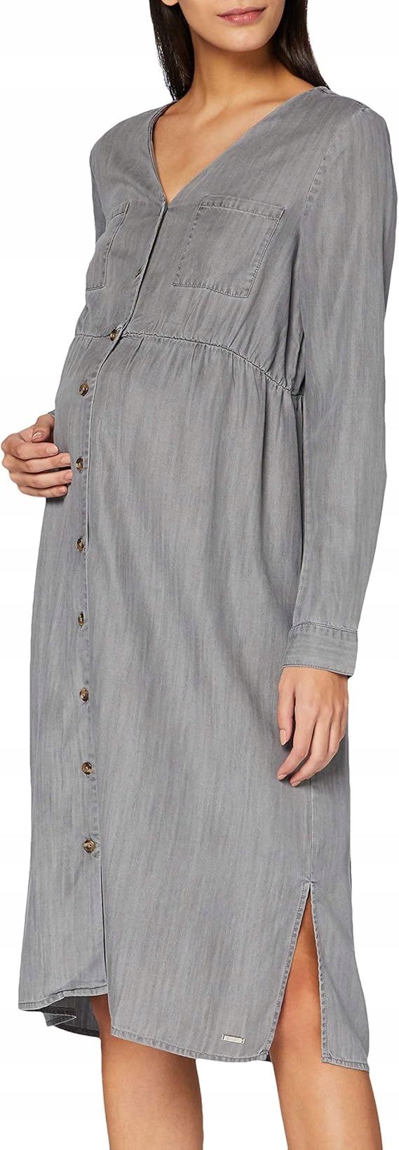 Esprit Šedé Šaty S Dlouhým Rukávem Rovné 46 7AA