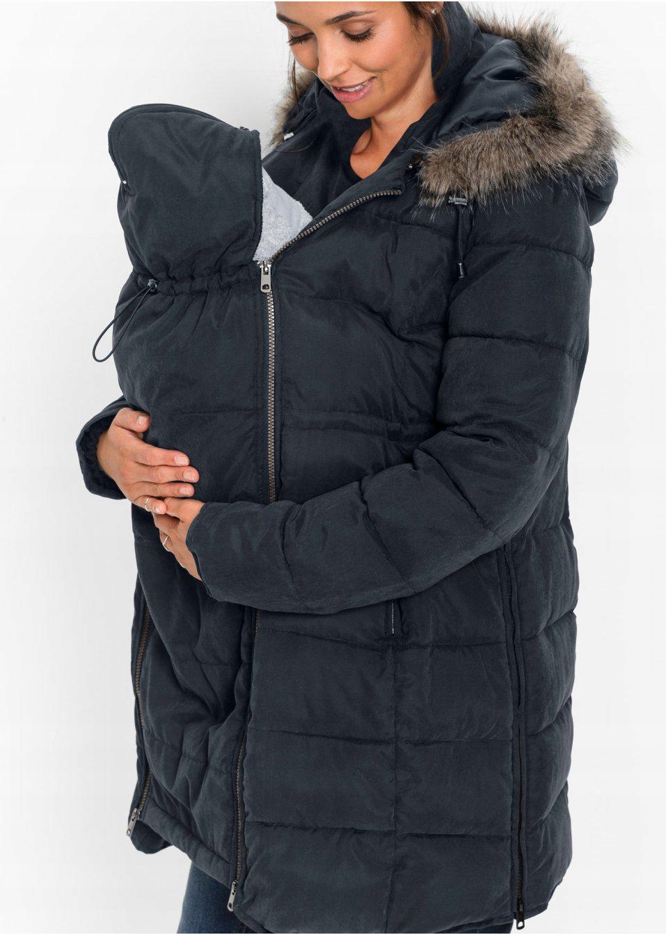 34 KURTKA CIĄŻOWA Z WSTAWKĄ NIEMOWLĘCĄ Bonprix Rodzaj klasyczny