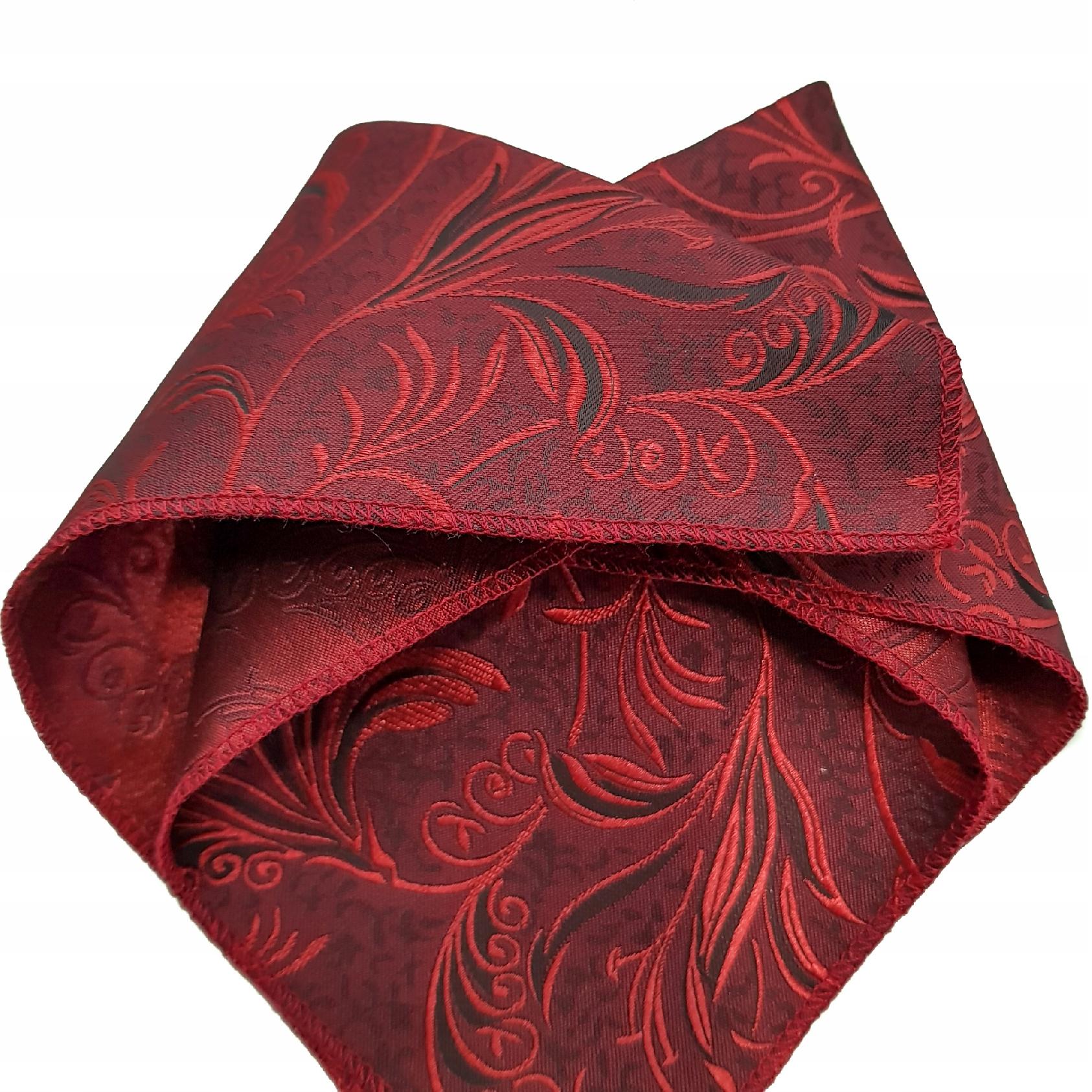 

Bordowa Kwiatowa Poszetka Chusteczka Wypustka Top!