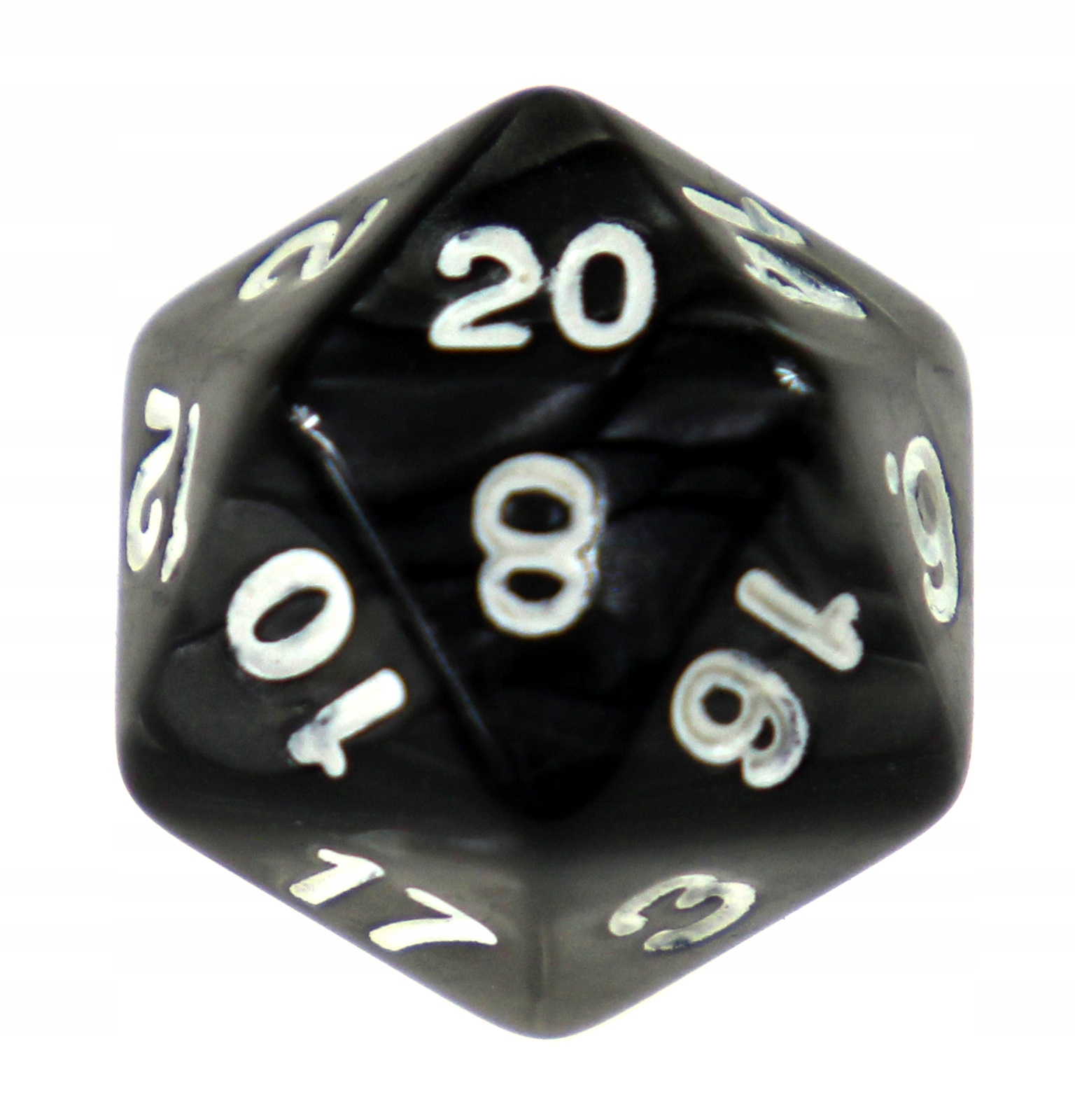 

Kostka K20 Czarna Perła 20-ścienna kość rpg MtG
