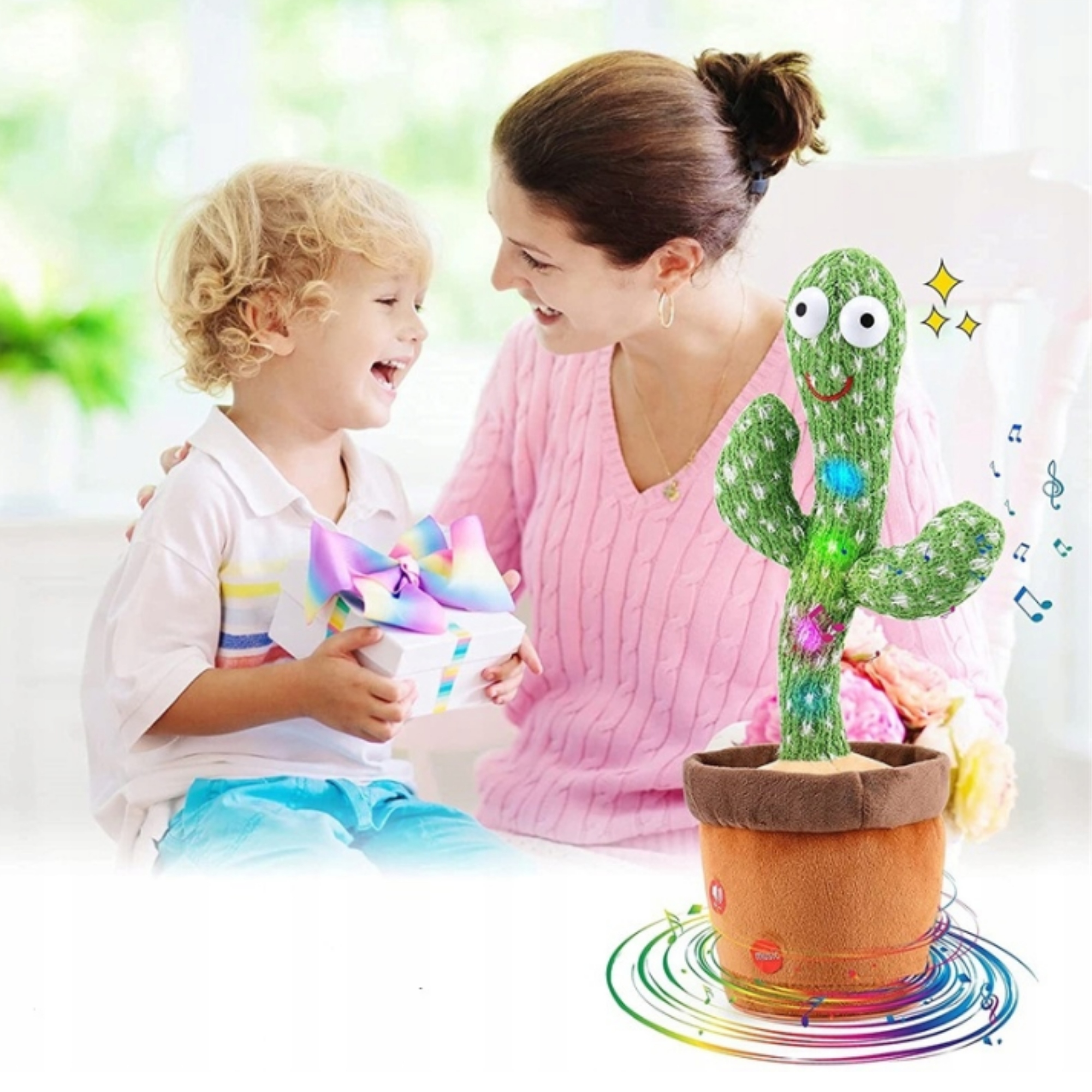 ŚPIEWAJĄCY TAŃCZĄCY LED ZABAWKA KAKTUS ZABAWKI INTERAKTYWNE DLA DZIECI Marka bez marki