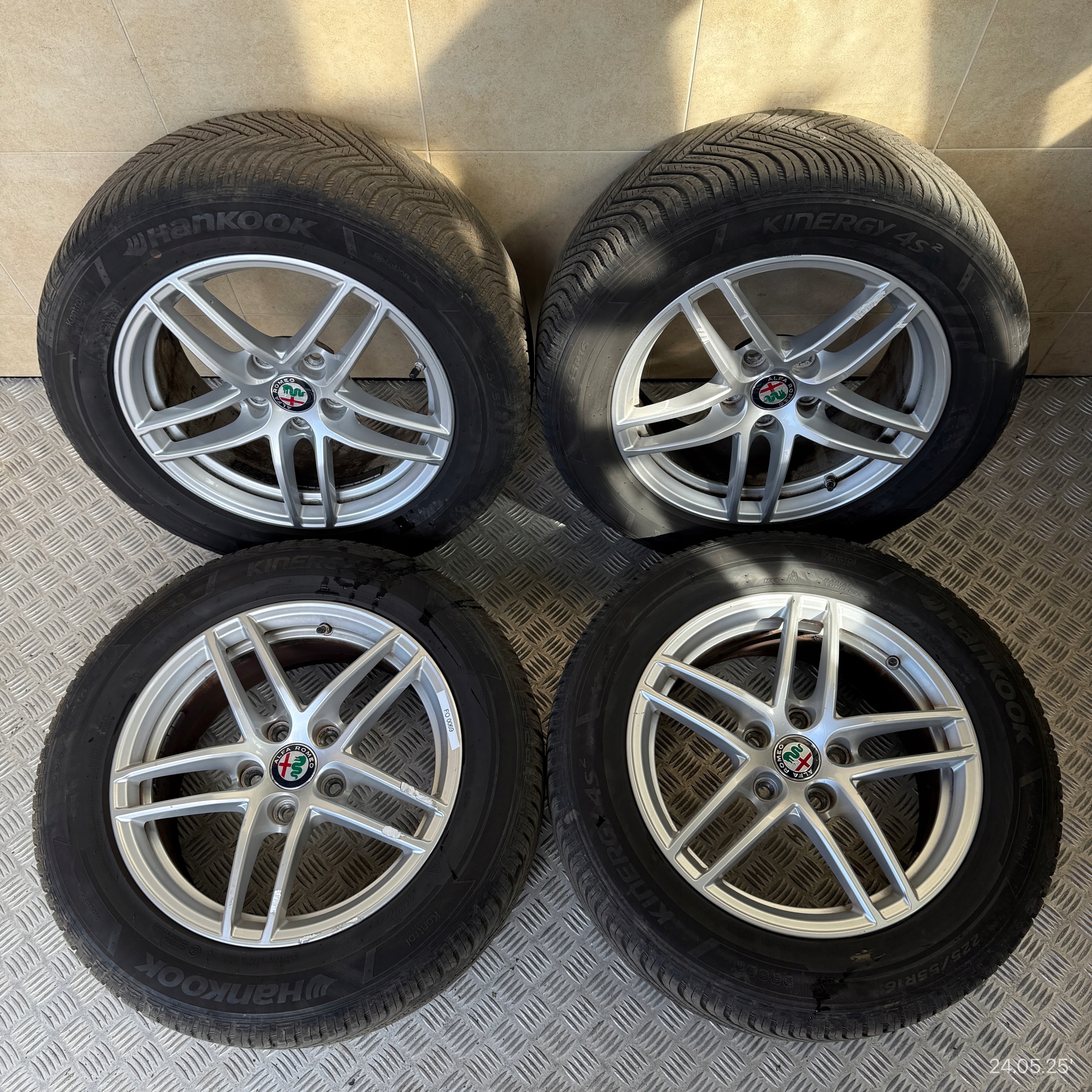 discs wheels tyres ALFA ROMEO GIULIA HANKOOK 225/55/16" 4MM winter M+S
