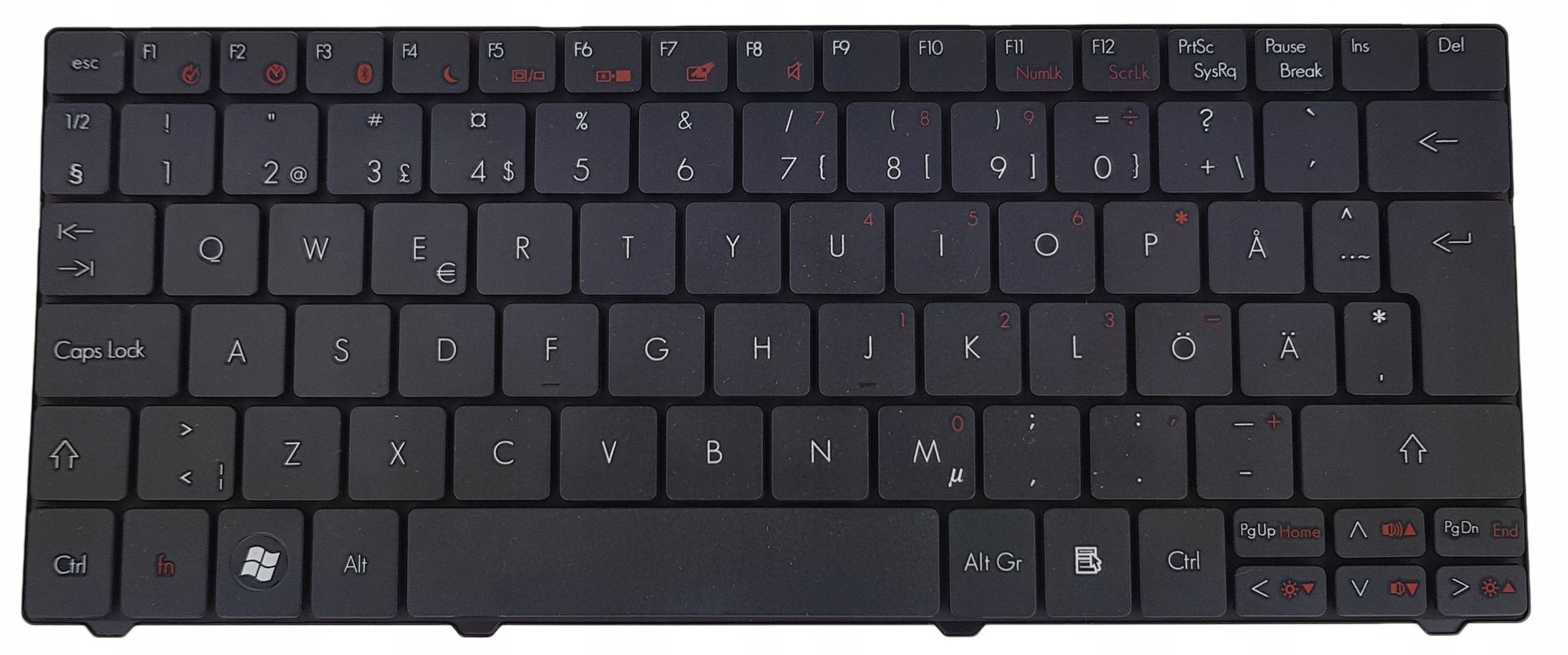 Nowa Klawiatura Packard Bell Dot M Mru Mu VR46 ZA5 Dotm Szwedzka